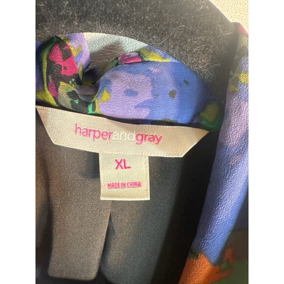 Harper and Gray Colorful jacket no buttons no pockets size XL - Picture 2 of 5